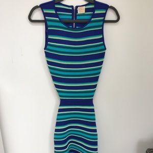 Colorful cut-out knit dress
